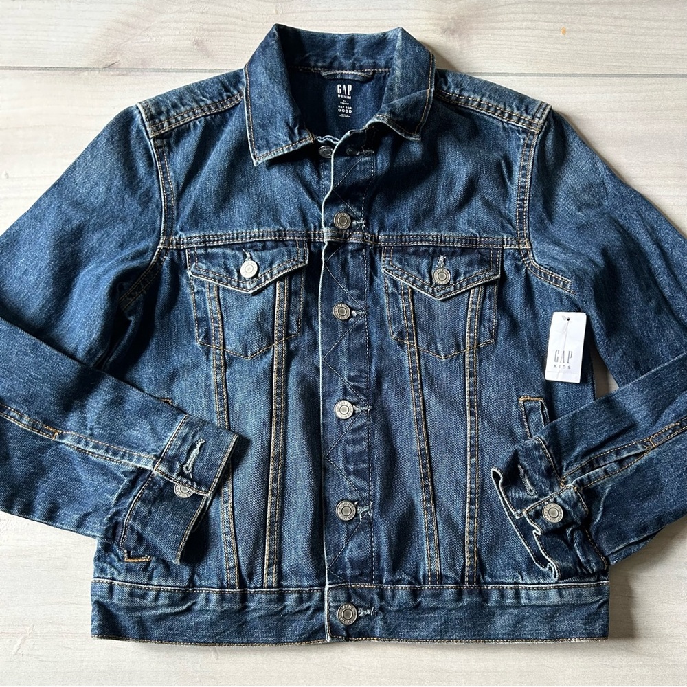 NWT GAP Blue Button Front Denim Jean Jacket - Picture 2 of 6